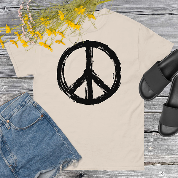 Peace Sign T-shirt for the beach